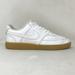 Nike Shoes | Nike Mens Court Vision Low Cd5463-105 White Leather Sneaker Shoes Lace Up Sz 8.5 | Color: White | Size: 8.5