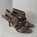 Michael Kors Shoes | Michael Kors Taupe Leather Carina Cross-Strap Heels | Color: Tan | Size: 10