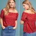 Anthropologie Tops | Anthropologie Sunday In Brooklyn S Rust Red Evie Crochet Off The Shoulder Top | Color: Orange/Red | Size: S