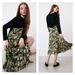 Zara Dresses | Nwt Zara Camo Long Sleeve Cotton Swing Midi Dress Small Blogger Favorite | Color: Black/Green | Size: S