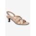 Wide Width Women's Zazie Sandal by Easy Street in Nude Patent (Size 10 W)