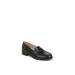 Wide Width Women's Sonoma 2 Loafer by LifeStride in Black Faux Leather (Size 10 W)