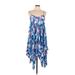 Goa Beachwear By Japna Casual Dress - A-Line V-Neck Sleeveless: Blue Dresses - Women's Size Large