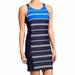 Athleta Dresses | Athleta Caspian Two Tone Blue Swim Dress Cover Size S | Color: Blue/White | Size: S