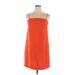 H&M Casual Dress - Mini Square Sleeveless: Orange Print Dresses - Women's Size 14