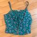 American Eagle Outfitters Tops | American Eagle Floral Tie Tank Top M | Color: Green/Purple | Size: M