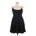 Shein Casual Dress - A-Line: Black Solid Dresses - Women's Size 1X