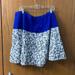 Anthropologie Skirts | Anthropologie Postmark Color Block Skirt Size Large | Color: Black/Blue | Size: L