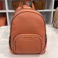 Michael Kors Bags | Michael Kors Jaycee Medium Zip Pkt Backpack Sherbert Leather | Color: Orange/Pink | Size: Medium