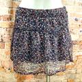 American Eagle Outfitters Skirts | American Eagle Outfitters Sheer Layered Floral Mini Skirt Sz Xs | Color: Pink/Purple | Size: Xs