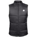 Gorilla Wear Irvine Puffer Vest Schwarz Fitness Weste Herren Stepmuster (DE/NL/SE/PL, Alphanumerisch, XL, Regular, Regular, Schwarz)