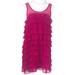 American Eagle Outfitters Dresses | American Eagle Fuchsia Pink Chiffon Ruffled Tiered Mini Shift Dress Size Small | Color: Pink/Purple | Size: S