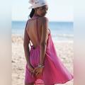 Anthropologie Dresses | Anthropologie Pink Braided Strap Open Back Pink Halter Gauze Dress | Color: Pink | Size: Various