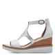 Tamaris Damen Keilsandalen, Frauen Sandalen,sommerschuhe,freizeitschuhe,offene schuhe,strandschuhe,keilsandaletten,keilabsatz,WHITE,40 EU