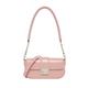 ANNI RIEL Genuine Leather Flap Shoulder Bag for Women Small Crossbody Bag Casual Handbag Tote Fashion Vegan Leather Purse (Pink)