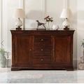 The Furniture Market French Hardwood Mahogany Stained Large Sideboard