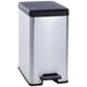 Curver 217635 Slim Rubbish Bin Polypropylene, 40 x 25 x 46 cm, Silver Colour