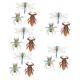 BESTonZON 15 Pcs Simulated Insects Action Figure Fly Toy Collectible Figurines Dragonfly Toy Household Plaything Animals for Life Cycle Model Garden Frog Toy Plastic Beetle Child