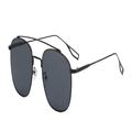 hytway Sunglasses Men's Sunglasses, Men's Driving, Fishing, Glasses, Metal Double Bridge Glasses, Outdoor Sunglasses Sun Glasses (Color : Black, Size : A)