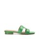 Dune Ladies LOUPE Smart Slider Sandals Size UK 5 Block Heel Flat Sandals Green