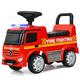 GYMAX Toddlers Ride On Car, Licensed Mercedes Benz Toddlers Push Along Car with Under Seat Storage, Lights & Sounds, Kids Sit On Vehicle for Indoor Outdoor (Fire truck)