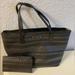 Kate Spade Accessories | Kate Spade Bundle! Medium Size Black Glitter Striped Tote And Matching Wallet! | Color: Black | Size: Os