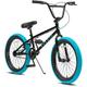 AVASTA 18 Inch Big Kids Bike Freestyle BMX Bicycle for Age 5 6 7 8 Years Old Boys Girls and Beginners, Black with Blue Tires