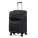 ZNBO Luggage case for Men, Oxford Cloth Luggage Box,Carry On Lightweight Travel,Trolley Bag with Wheels Suit Case Hand Luggage, Canvas Password Box,Black,20