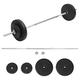 Sporting Goods Exercise & Fitness Weightlifting Free Weights-Barbell with Plates Set 30 kg