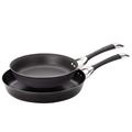 Circulon Symmetry Hard Anodized Nonstick Frying Pan Set/Skillet Set - 10 Inch and 12 Inch, Black