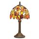 Blivuself Tiffany Stained Glass Table Lamp Orange Grape Bedroom Bedside Reading Desk Light for Office Dormitory Bar Decorate Retro Style Unique Cute Accent Decor Cottage 8" Village Nightstand Lamps