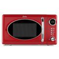 Salco Retro Countertop Microwave (Hob, Microwave Combi, 20 L, 700 W, Rotary, Touch, Red)