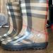 Burberry Shoes | Kids Brown, Beige, And Red Burberry Rain Boots | Color: Brown/Tan | Size: 13g