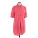 Equipment Casual Dress - Shirtdress: Pink Dresses - Women's Size Large