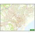 Street Map - Cardiff - Size - 160 x 205cm - Paper
