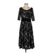 Kiyonna Cocktail Dress - Midi: Black Dresses - Women's Size 0 Plus