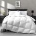 Goose Feather Down Comforter, Ultra-Soft 750 Fill-Power Hotel Collection Duvet Insert Fluffy Medium Warm Quilt Comforter