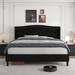 Queen Bed Frame, Modern Upholstered Platform Bed with Wingback Headboard, Heavy Duty Button Tufted Bed Frame with Slat Support