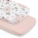 Sweet Jojo Designs Pink Boho Floral Girl 2 Pack Baby Bassinet Fitted Sheets Bohemian Farmhouse Shabby Chic Watercolor Flower