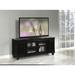 58 inch Living Room TV Stand Console TV Table with 2 Glass Doors, 2 Media Compartments