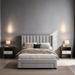 Full Size Storage Bed Velvet Upholstered Platform Bed with Drawer, Gray