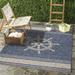 Sevita Navy/Grey Nautical Helm Indoor/Outdoor Rug