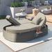 PE Rattan Outdoor Daybed for 2