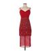 Fame And Partners Casual Dress - High/Low: Red Dresses - Women's Size 2