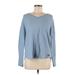 Calvin Klein Thermal Top Blue V-Neck Tops - Women's Size Medium