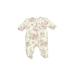 Little Me Long Sleeve Outfit: White Print Bottoms - Size Newborn