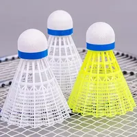 Meroca 1pc Badminton ball Kunststoff Badminton ball gelb weiß Student Nylon Badminton ball