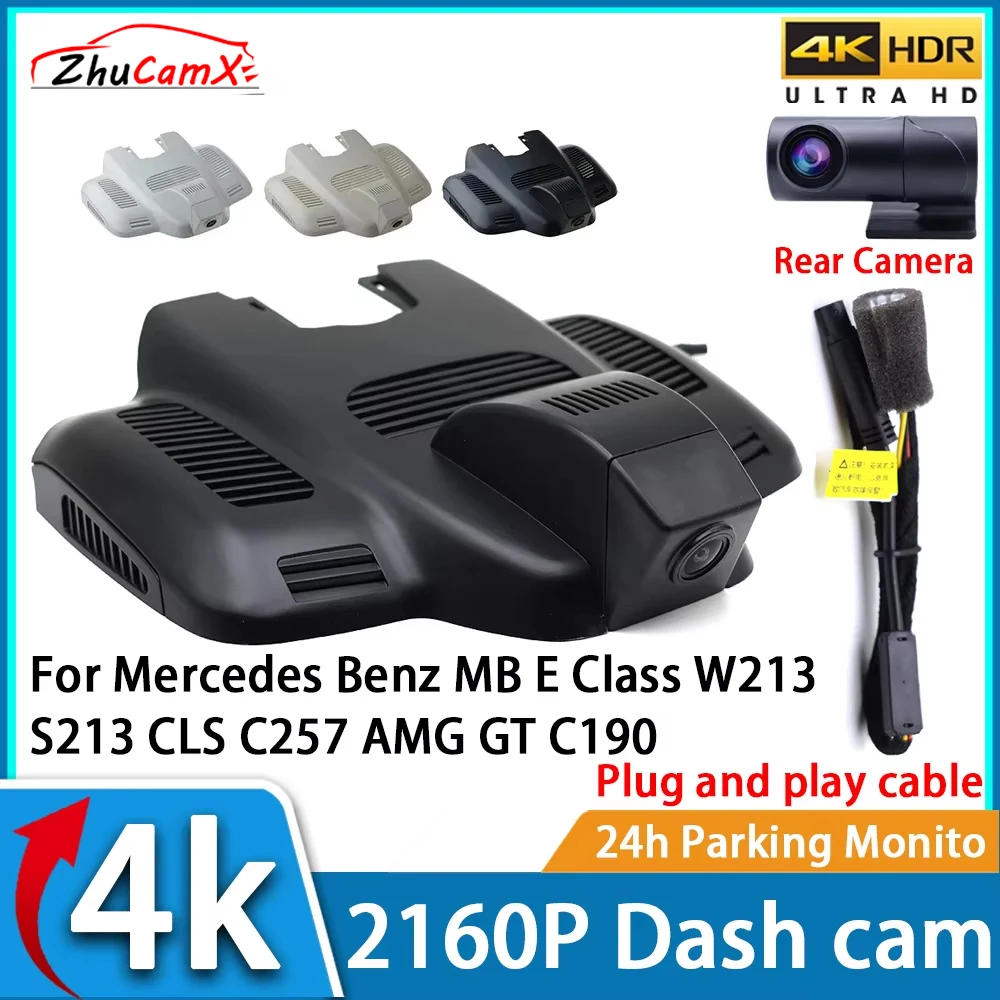 ZhuCamX Auto Video Recorder Nachtsicht UHD 4K 2160P DVR Dash Cam für Mercedes Benz MB E Klasse W213 S213 CLS C257 AMG GT C190 Image