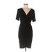 CATHERINE Catherine Malandrino Casual Dress - Sheath: Black Solid Dresses - Women's Size Medium