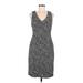 J.Crew Casual Dress - Sheath V-Neck Sleeveless: Gray Dresses - Women's Size 6
